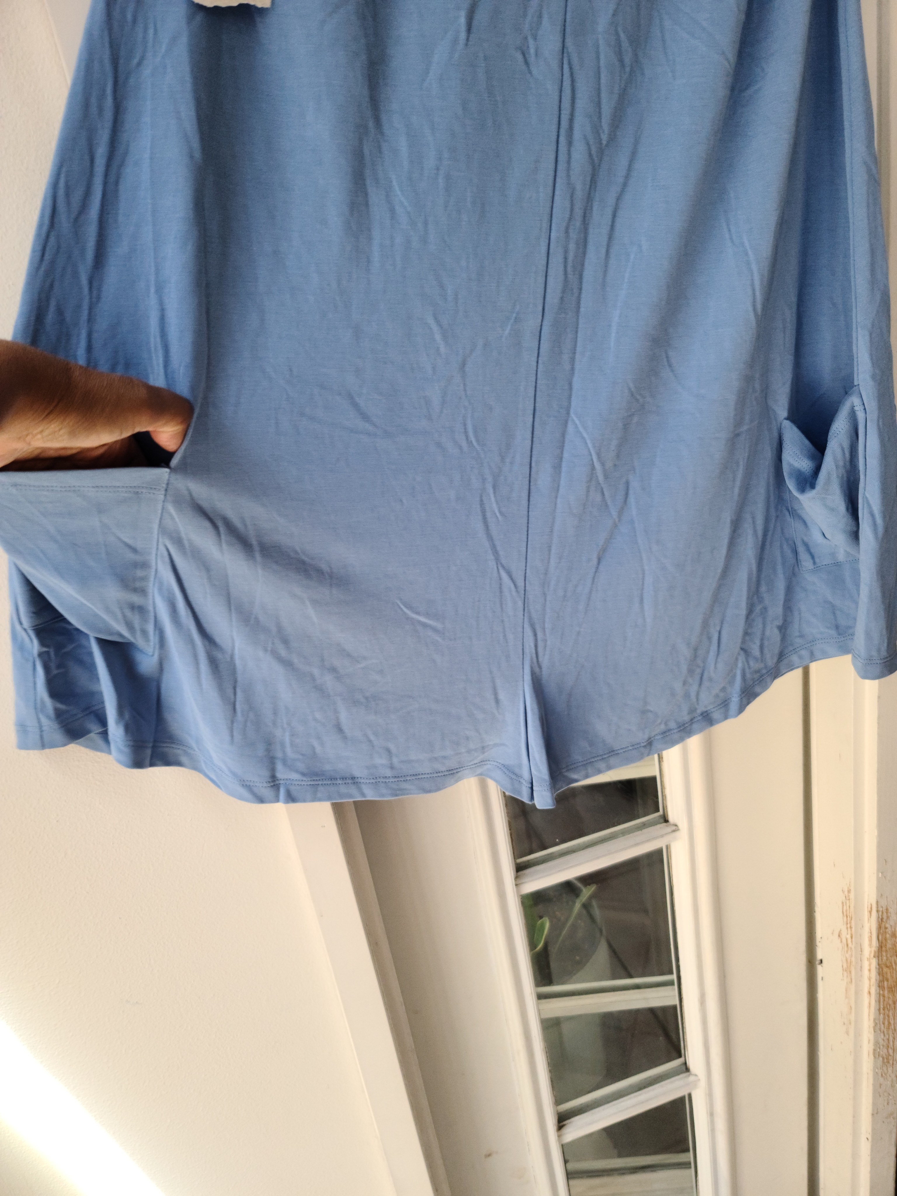 Double Zero Light Blue Spaghetti Strap Romper — image 2 of 6